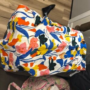 Jcrew mid length floral skirt